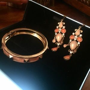 Earrings with Matching Bracelet bangle